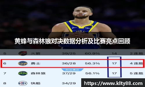 黄蜂与森林狼对决数据分析及比赛亮点回顾